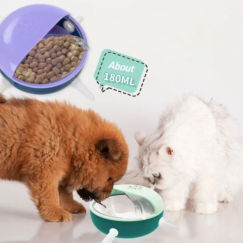 200ml Kitten Milk Feeder Dog Cat Drinker Puppy Bottle Self-feeding 4 Teats Multiple Kittens Breastfeeding Bubble Milk Bowl