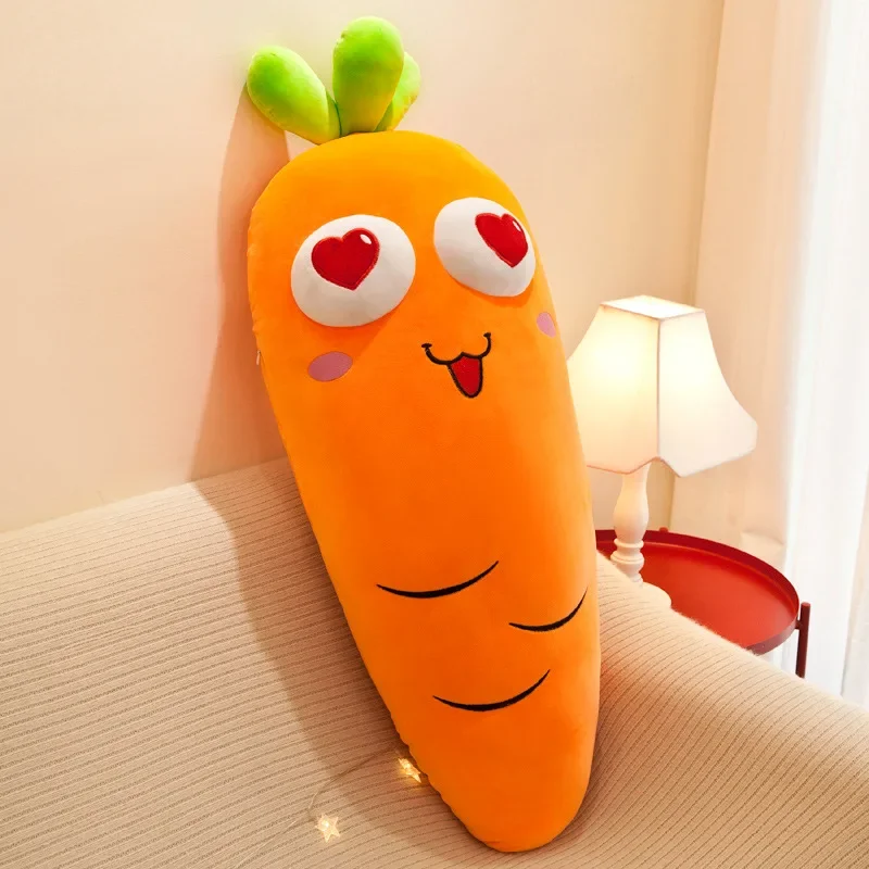 [Funny] 100cm Very cute soft expression radish carrot Stuffed plush toy Hold pillow Home Decoration Girl Birthday Gift