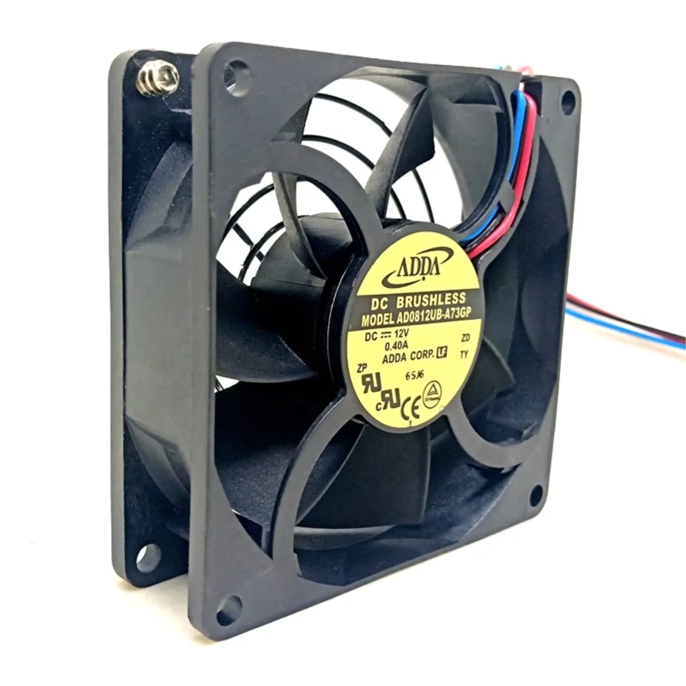 80mm fan for ADDA 8025 ad0812ub-a73gp DC 12V 8cm 0.40A 3900RPM mass air double ball cooling fan+grill