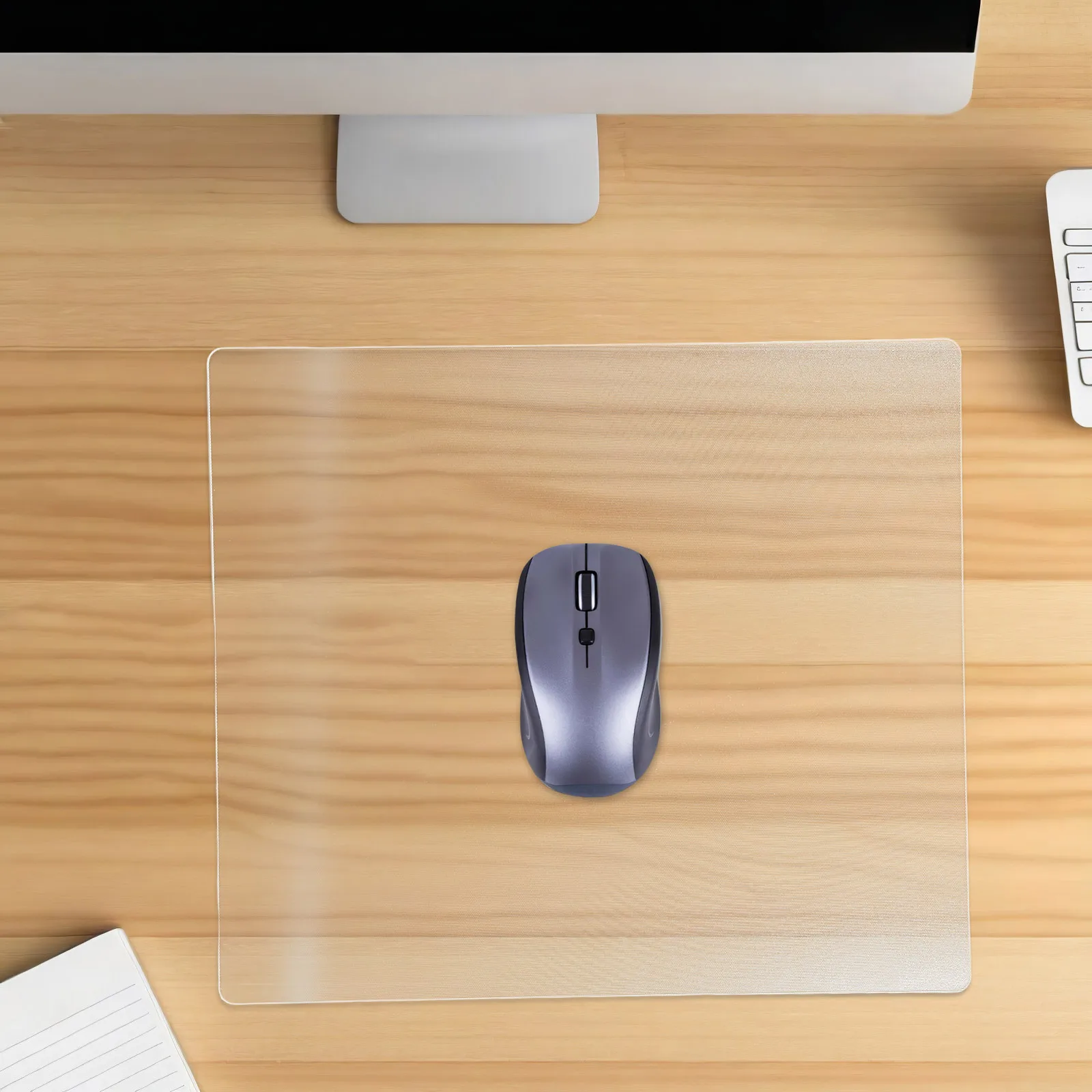 

Transparent Glass Mouse Pad 20x24 Inch Extra Large Hard Top for Computer Laptop Gaming Desk Scratch Resistant Modern Style