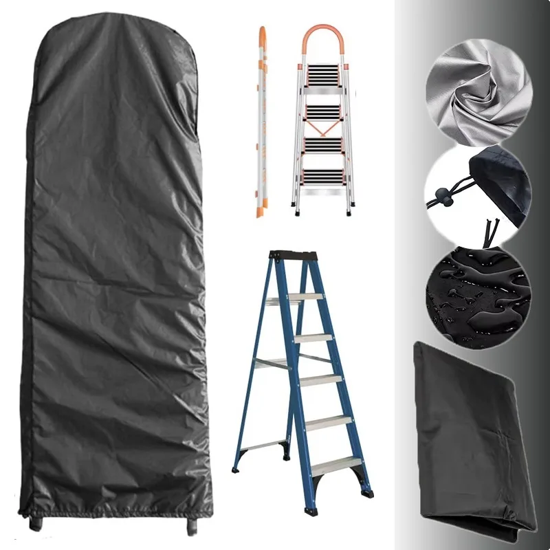 Folding Ladder Dust Cover Portable Ladder Protective Cover Outdoor Step Ladder Waterproof Sun Protective Case with Drawstring