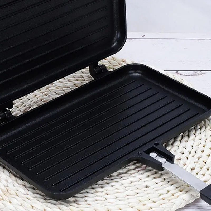 Double-Sided Sandwich Pan Toast Maker NonStick Frying Pan Breakfast Making Tool Omelet Baking Tray Toaster Mold Kitchen Supplies