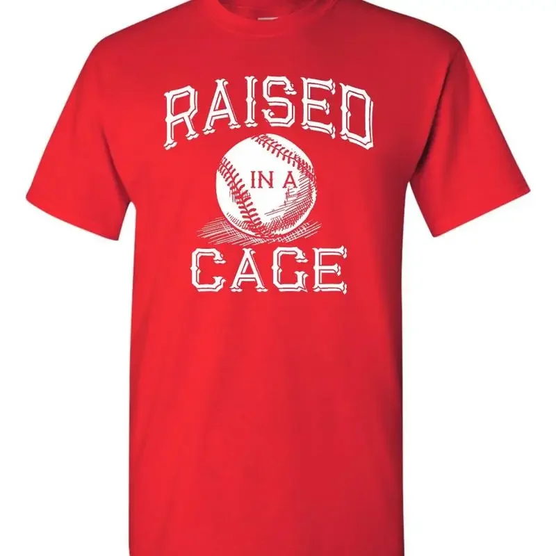 Raised in a Cage Baseball Batting Training Men's T Shirt 183