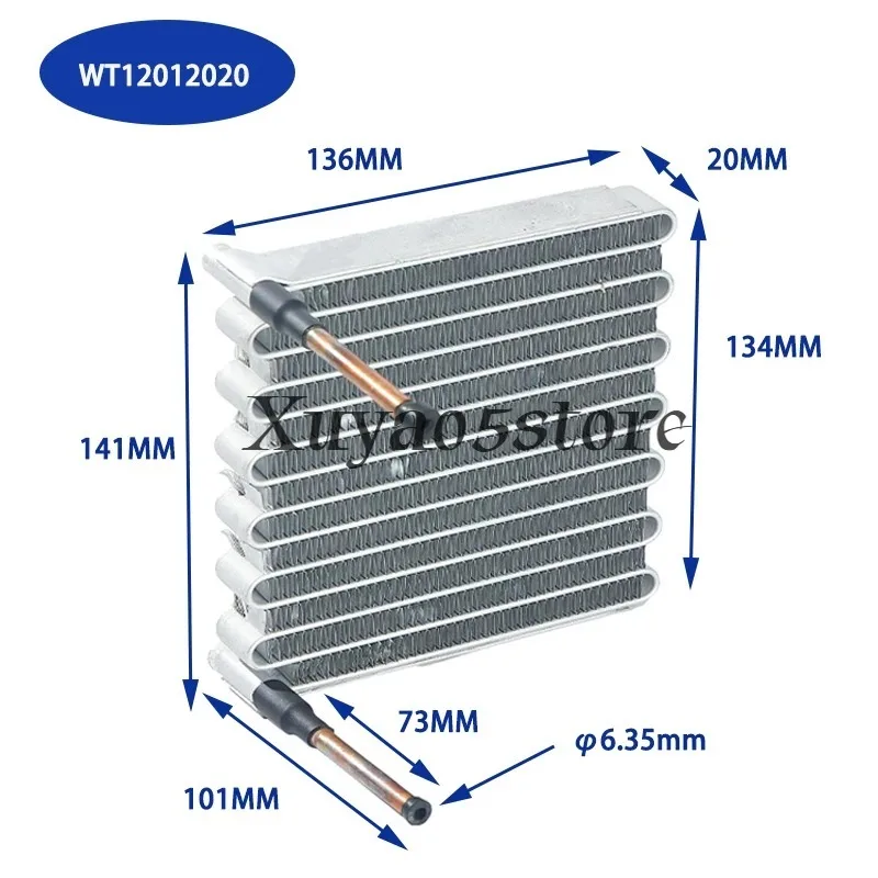 Microchannel series condenser miniature mini radiator with small heat dissipation evaporator heat exchanger assembly