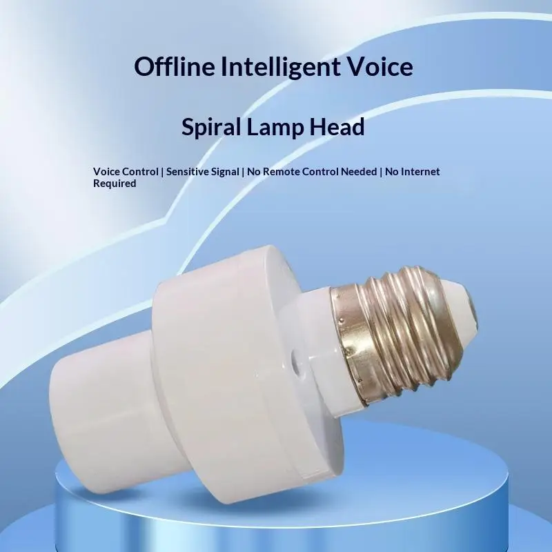 Smart Voice-Activated Light Bulb Switch E27 Screw Base Universal Offline Voice Control for Household Lighting