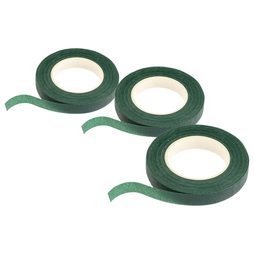 

3 шт. зеленой цветочной ленты для креативного оформления букетов, обвязки растений, флористики, свадебных и праздничных украшений