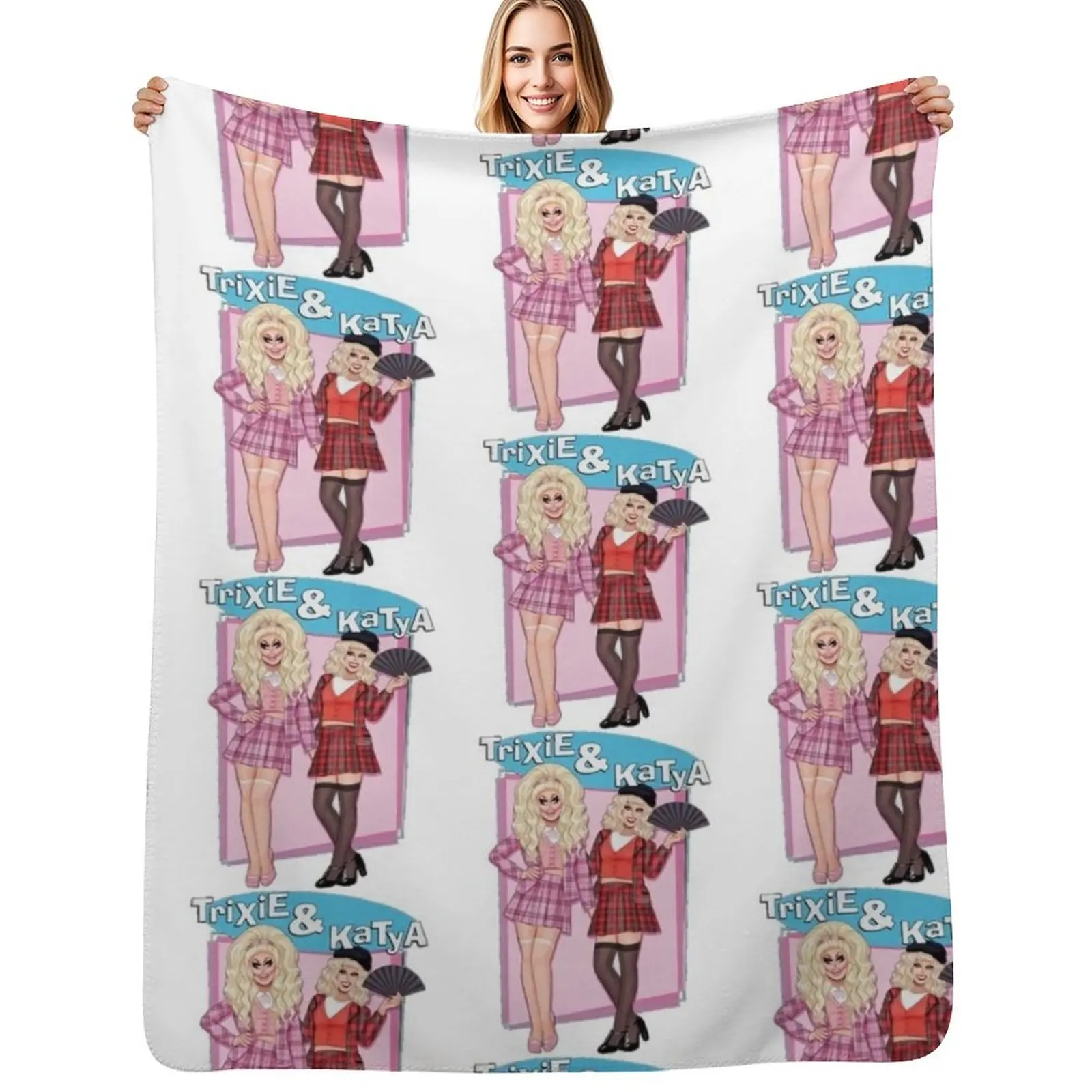 Katya Zamolodchikova Merch Trixie _ Katya Throw Blanket Baby Furrys For Baby Luxury Designer For Decorative Sofa Warm Blankets