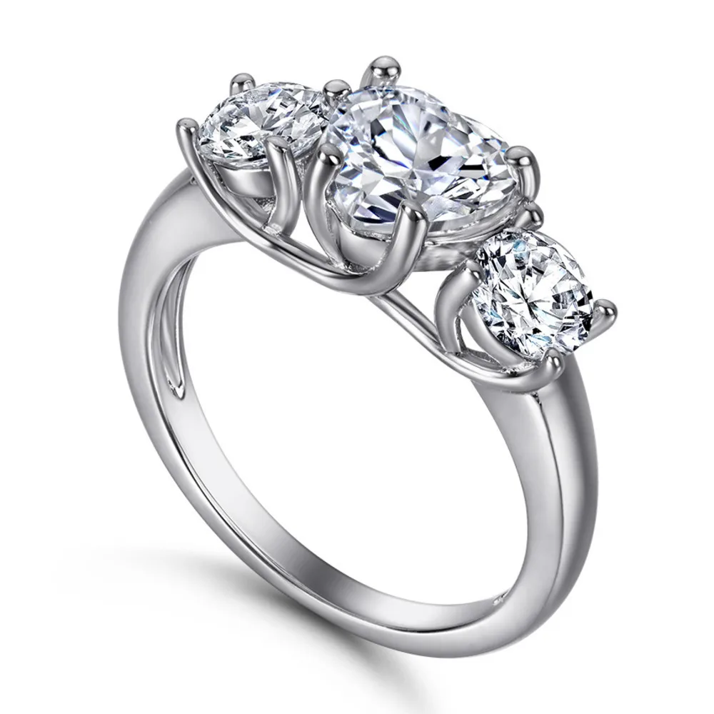 JH 1.5 قيراط مويسانيتي على شكل قلب خاتم للنساء الرجال 925 فضة خاتم زواج بسيط D VVS1 مختبر الأحجار الكريمة غرامة مجوهرات #4