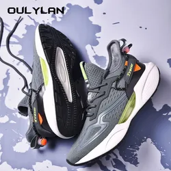 2024 casual sports shoes men's mesh breathable soft sole running shoes fashionable front lace up round toe coconut shoes