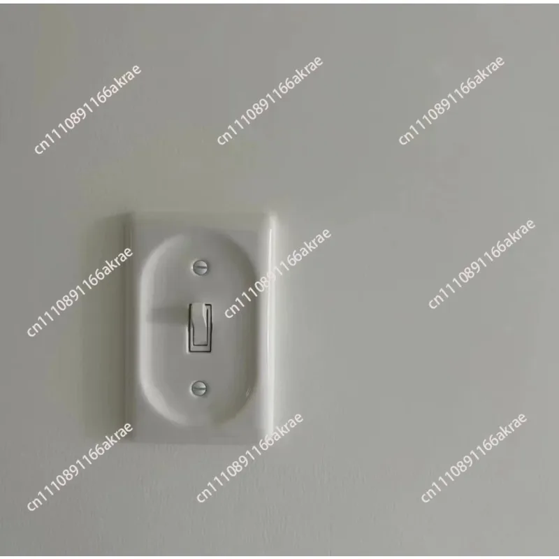for  Retro Ceramic White Switch Socket 120 Type Double Opening Lever Single Control Dual Control view 4