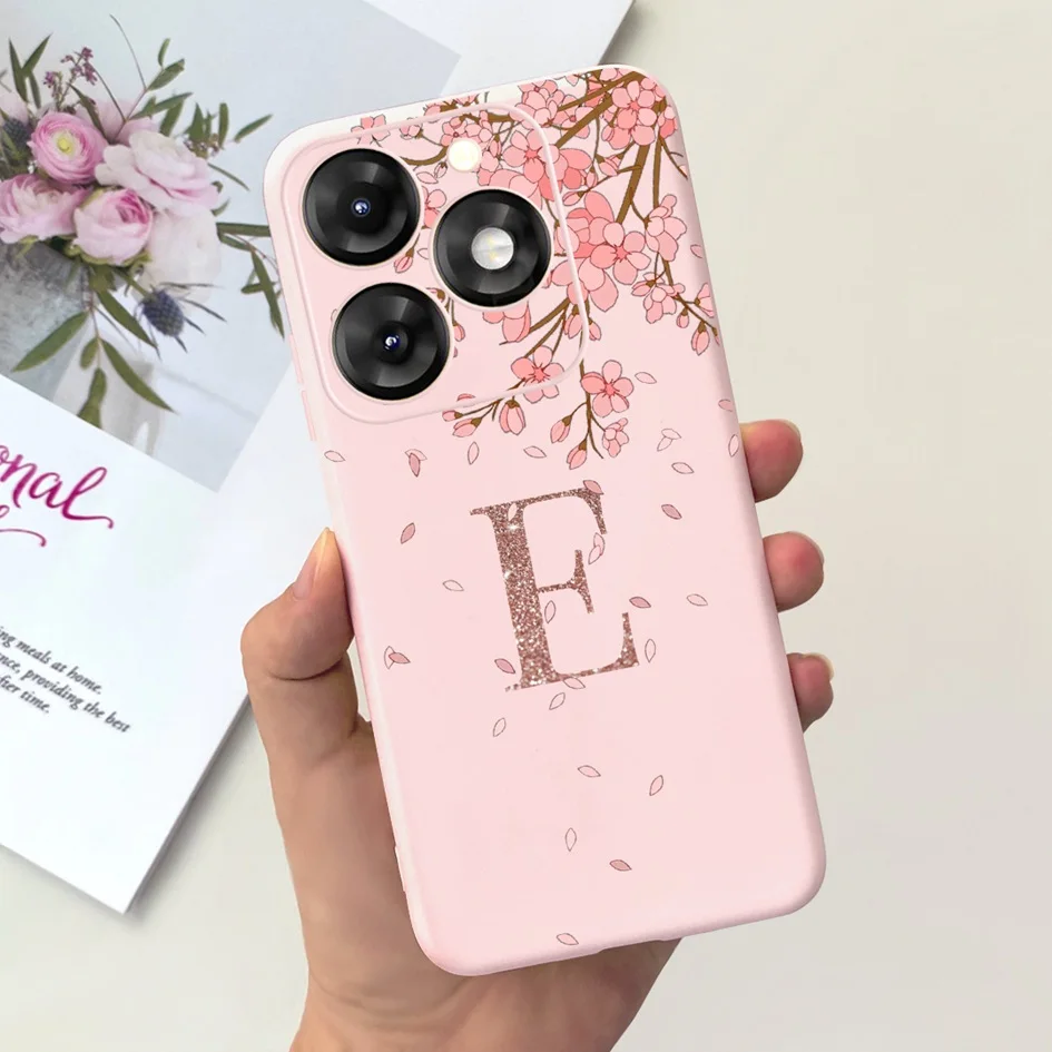 For ITEL A70 Case New Fashion Flower Crown Letters Funda Soft Silicone Couple Phone Cover For ITEL A70 A665L A 70 ITELA70 Bumper