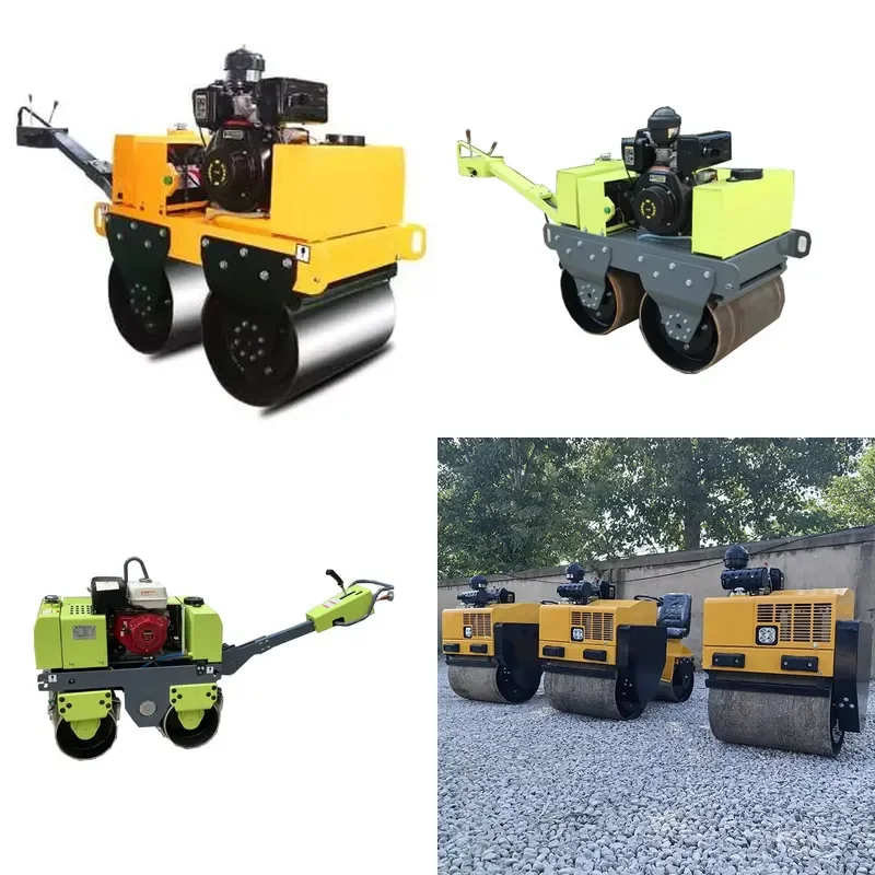 New Dual Wheel Hand Held Vibratory Compactor 1 Ton for Narrow Road Surface with Motor and Engine Core Components