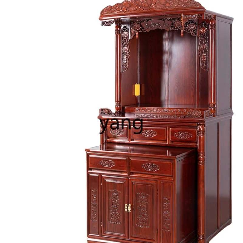 

CX Solid Wood Buddha Shrine New Chinese Style Clothes Closet Home Worship God of Wealth Cabinet Buddha Worship Cabinet