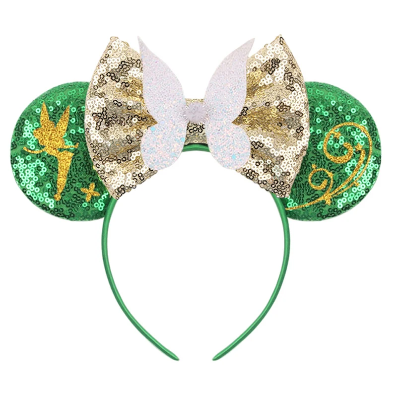 New Chic Mickey Mouse Ears Headband Big Beautiful Bow Sequins Hairband Women Birthday Gift Girls Kids Party Hair Accessorie