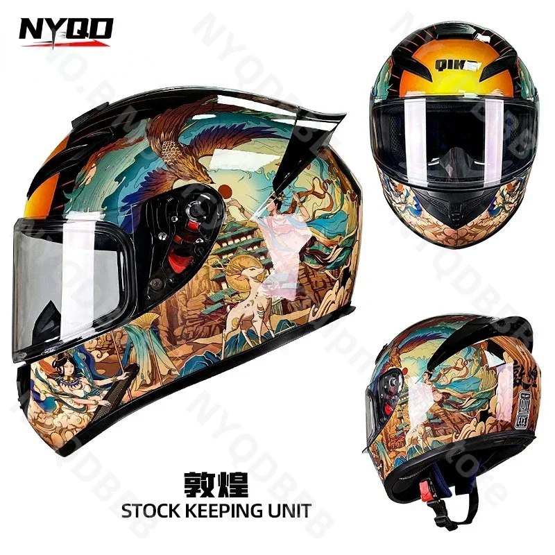 Motorcycle Helmet for Men and Women All-season Personalized Car Safety Helmet All-season Knight Motorcycle Helmet