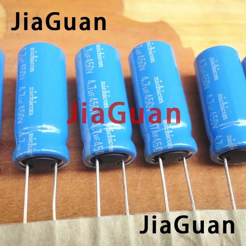 20pcs NICHICON BT 450V4.7UF 10X25MM electrolytic capacitor bt 125 degrees 4.7uF/450v military industrial capacitor 450V 4.7uf