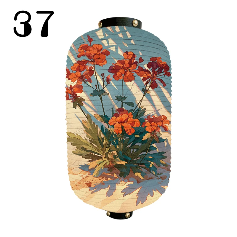 

Водонепроницаемый традиционный китайский подвесной фонарь с японским цветочным пейзажем для декора ресторанов сашими и суши