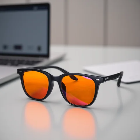 SHINU Blue Light Blocking Computer Glasses Red Lens for Better Sleep Orange Lens for Long Time Gaming Rest Glasses for Men Women