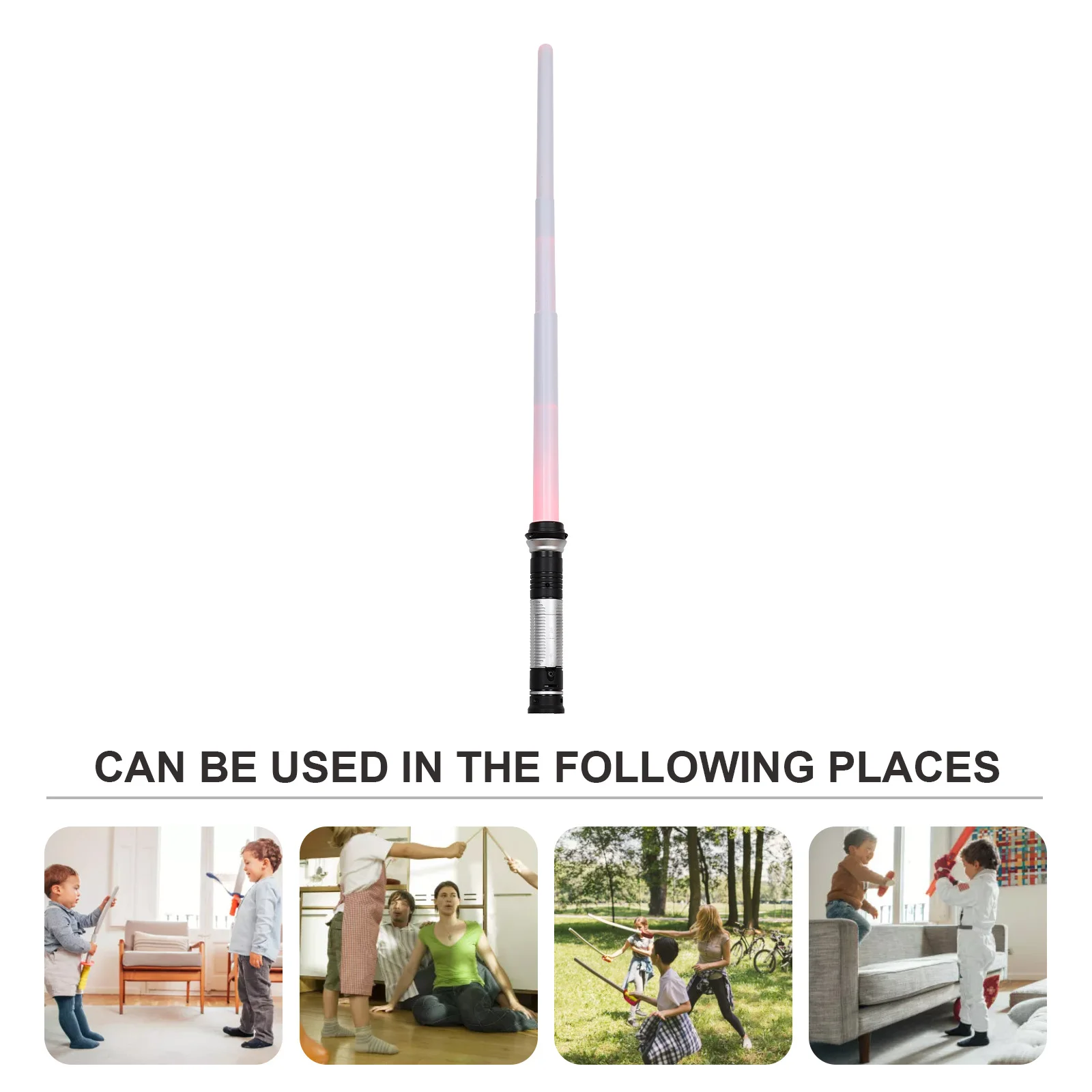 

Luminous Sword Plaything Flexible Plastic Kids Cosplay Party Props Retractable Shining Sword Playthings Children Funny