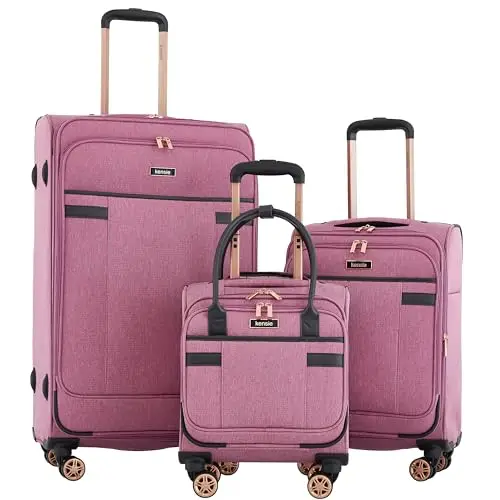 

Комплект из 3-х чемоданов на колесиках Kensie Hudson Softside, цвет Mellow Mauve