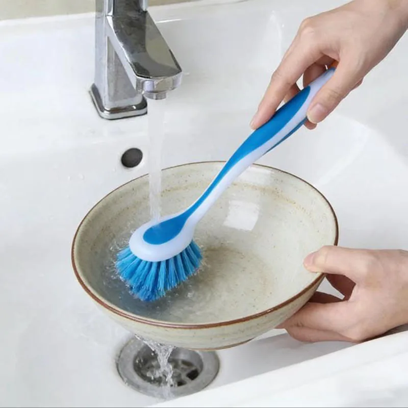 Multi-function Cleaning Brush Long Handle Kitchen Brush Pan Wash Dish Cleaning Brush Can Be Vertical Suction Cup Brush