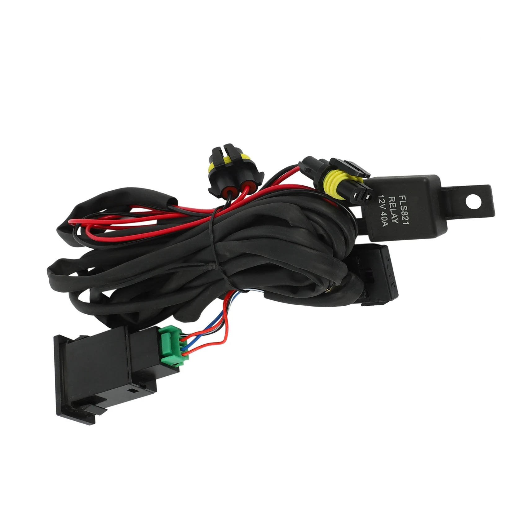 Set Of Wiring Harness Sockets Wire + Switch with Led Indicators Relay Cable for Fog Light Lamp for