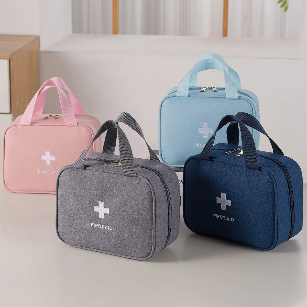 

Portable First Aid Kit Hand Carry Emergency Medical Bag Medicine Organizer Travel Safety Survival Kit With Compartments