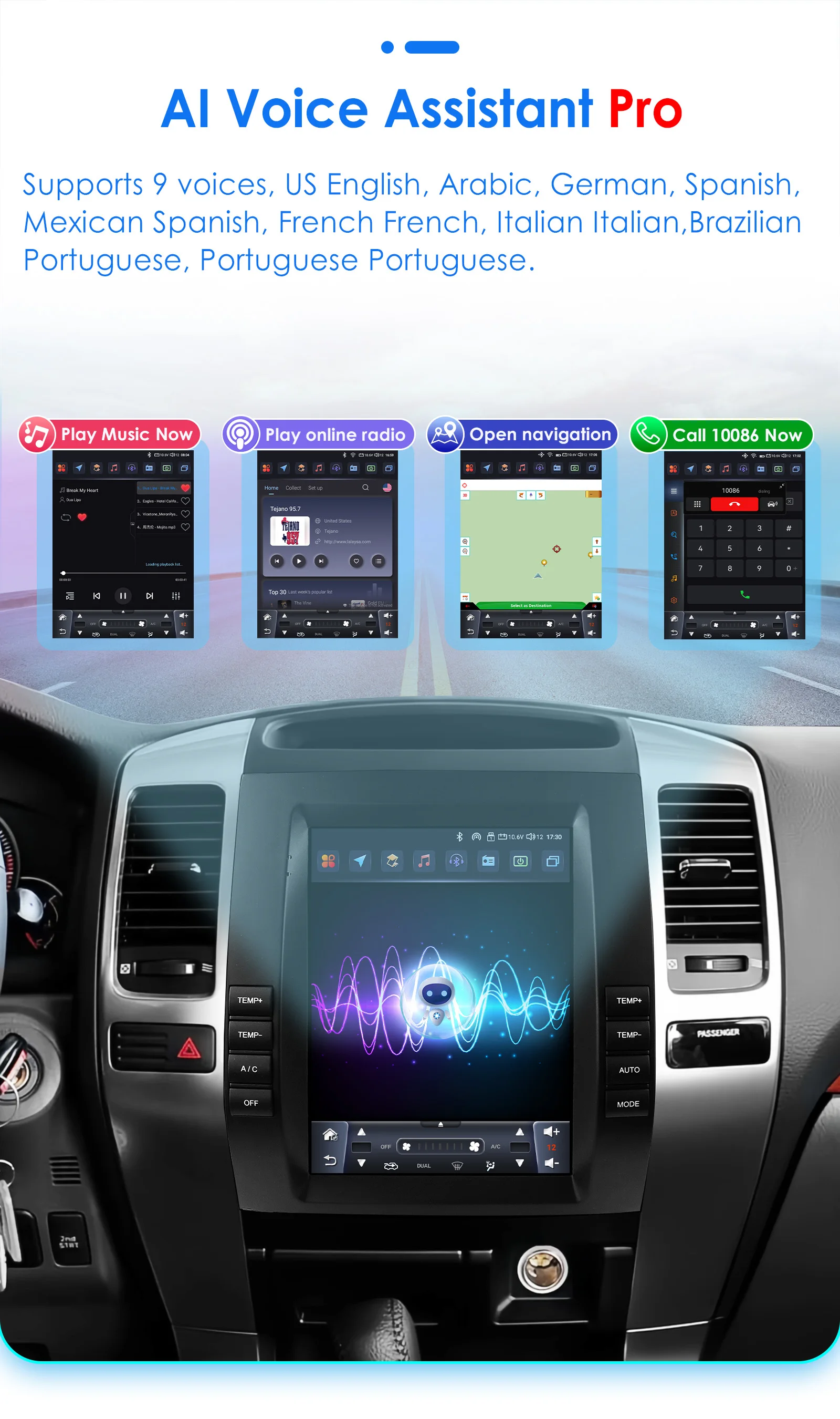 9,7" 2DIN Carplay Android Autoradio für Toyota Land Cruiser Prado 120 Lexus GX470 2002-2009 Multimedia 360° Kamera Intelligenter Bildschirm 7862 RDS DSP 4G Wifi BT Haupteinheit – Detail 18