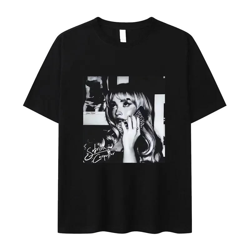 90er Jahre Sabrina Carpenter Music Tour Grafik T-Shirts Mann Frauen Retro Hochwertiges Mode-T-Shirt 100 % Baumwolle Übergroßes T-Shirt