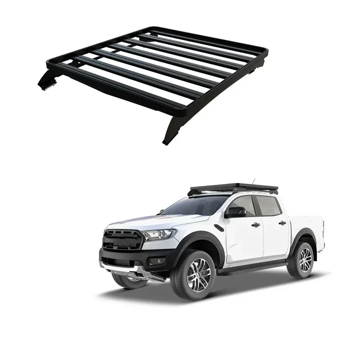 

NEW High Quality Aluminum Alloy and Steel Roof Basket Heavy-duty Roof Rack for Ford Ranger T6 2012-2022 Luggage Rack
