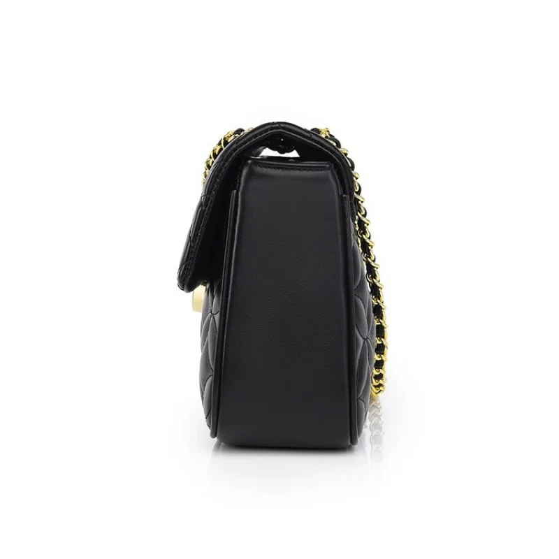 حقيبة كروس نسائية أنيقة مصنوعة من الجلد المطبوع بخشخشة، نمط باريس المكرر اليومي ​