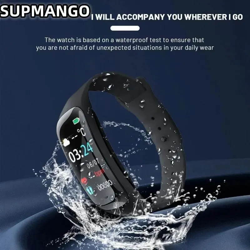 C1 Smart Watches Waterproof Fitness Tracker Realtime Monitoring Multifunctional Sports Bracelet For Android IOS Unisex