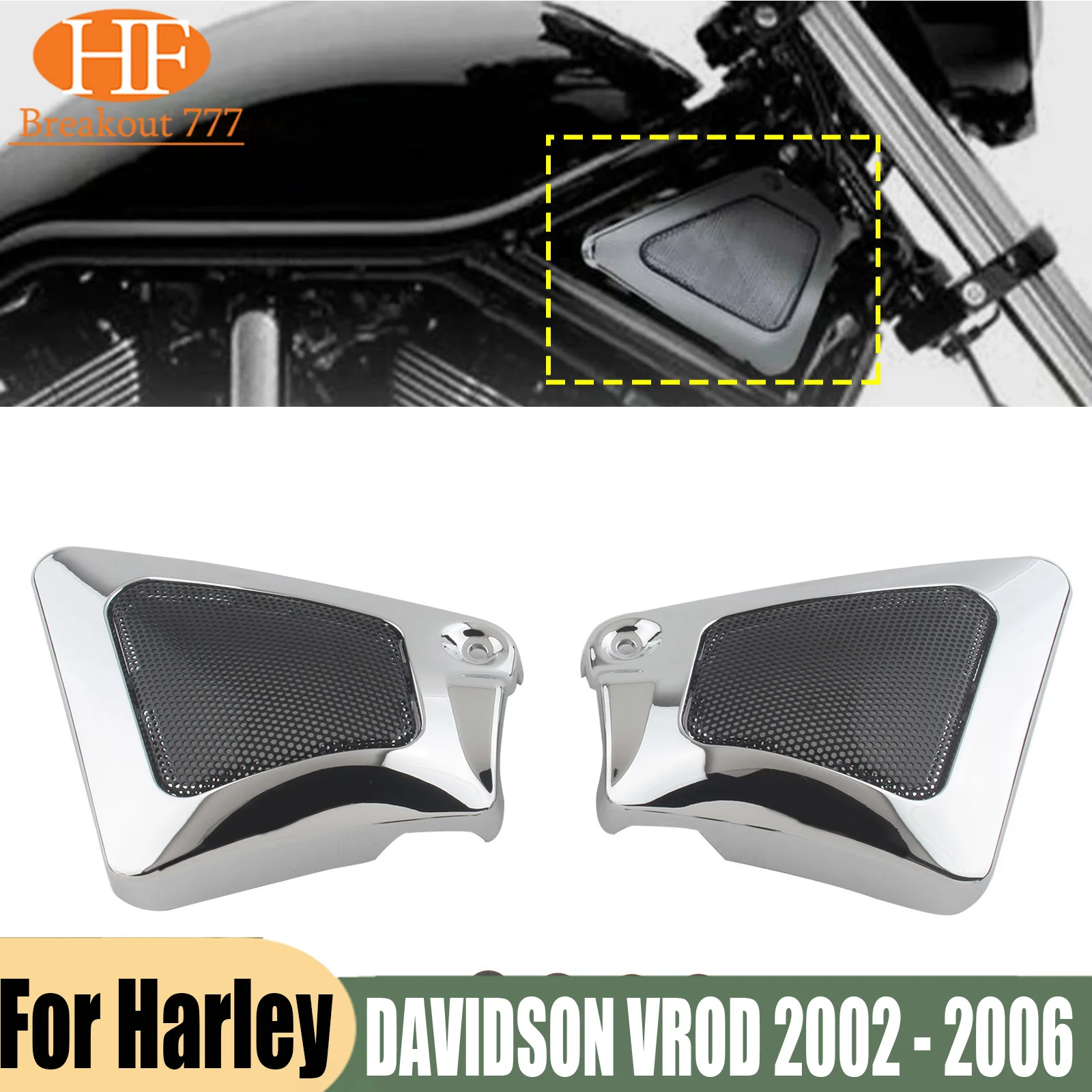 Airbox Frame Neck Side Cover For Harley V-Rod VRSCF VRSCAW VRSCA VRSCD VRSCDX 2002-2006