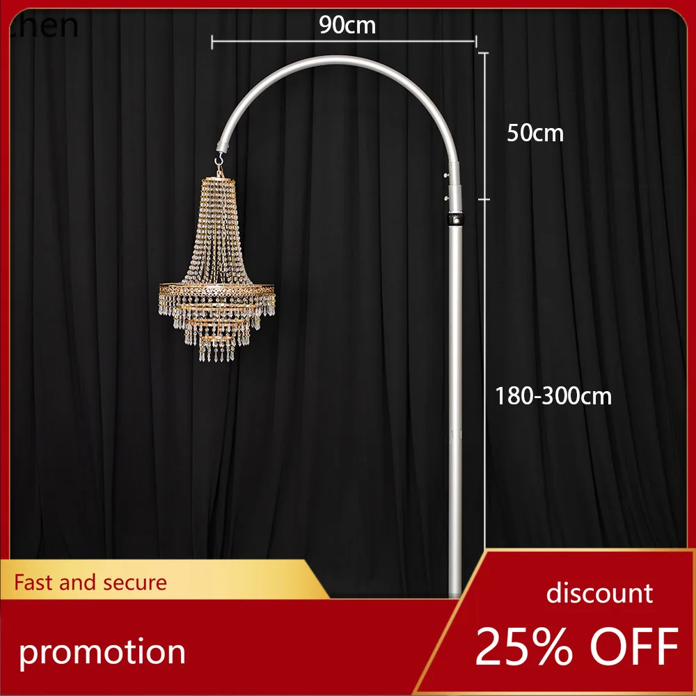 YFY Semi-Circular Adjustable Pendant Light Stand Curtain Stand Aluminum Alloy Extendable Hanging Light Direct Curtain Stand