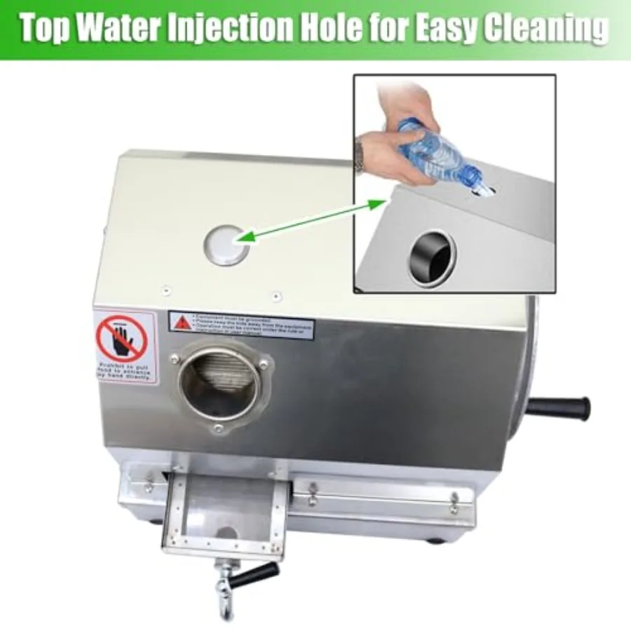 عصارة قصب السكر اليدوية من الفولاذ المقاوم للصدأ 3 أسطوانة مستخرج العصير التجاري 2.4 بوصة مدخل 330 رطل ساعة مخرج آلة ضغط قصب السكر #6