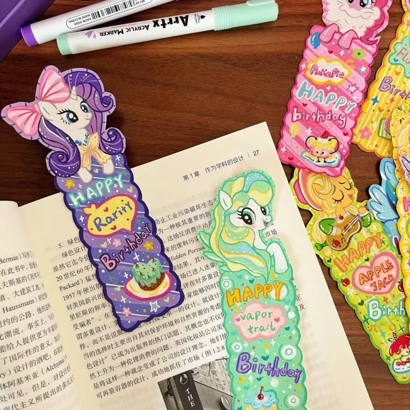 New My Little Pony Twilight Sparkle Pinkie Pie Rainbow Fixed Book Bookmark Cute Cartoon Creative Student Portable Bookmark