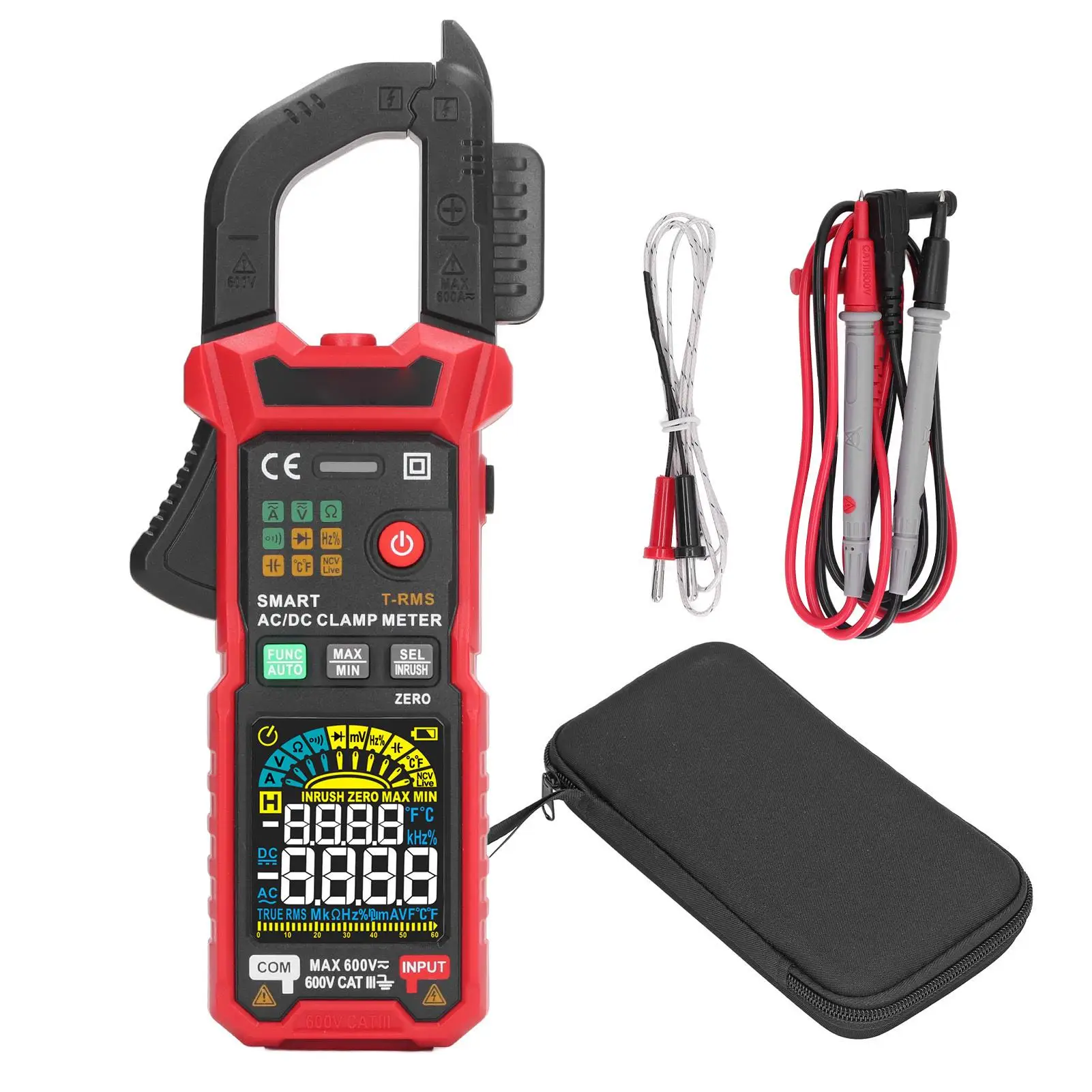 

Multifunctional Digital Clamp Meter AC DC Ammeter NCV Smart Auto Ranging Multimeter for Electrical for testing