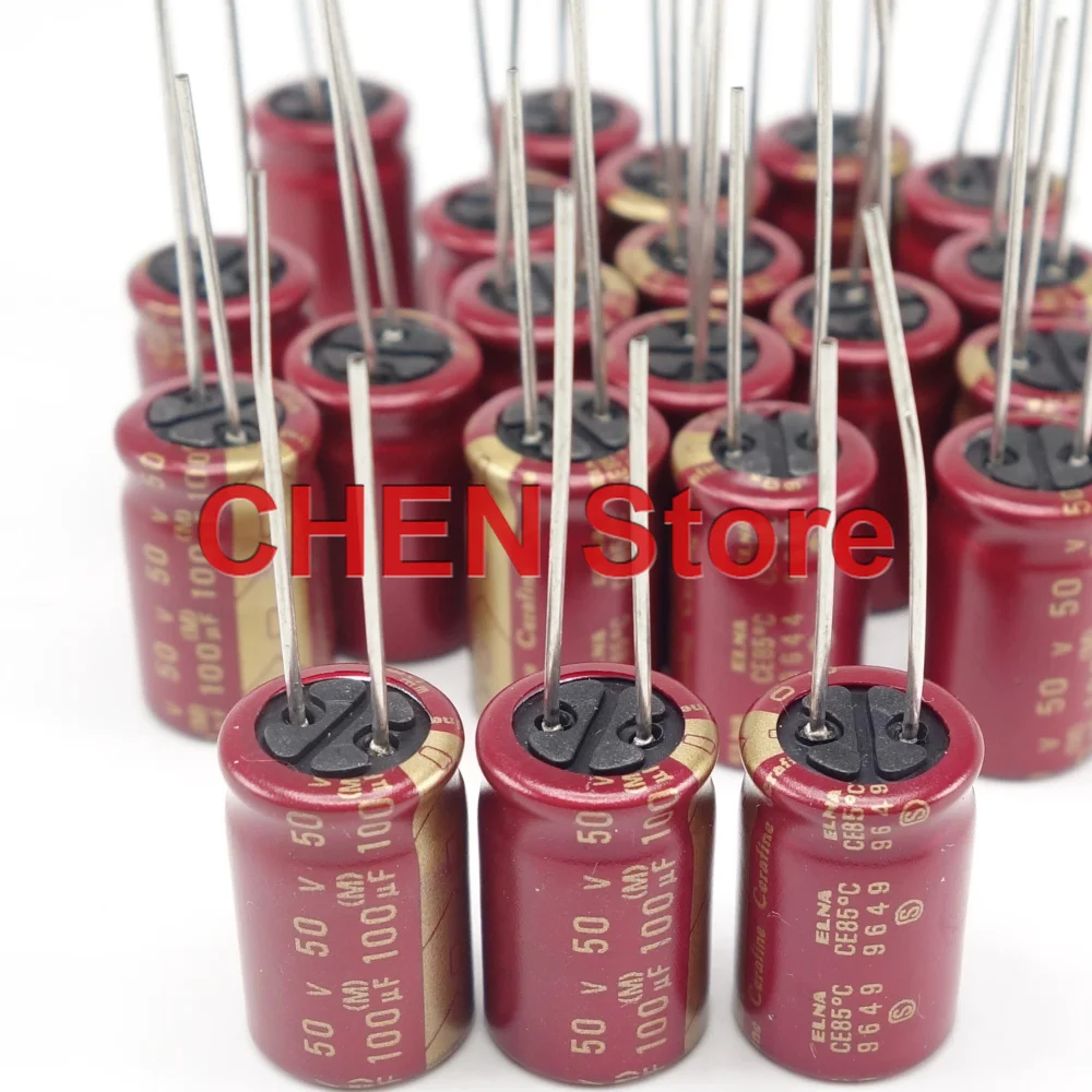 2PCS/lot original ELNA cerafine 100UF 50V 12.5X20MM 85C audio electrolytic capacitor ROA 50V100UF free shipping