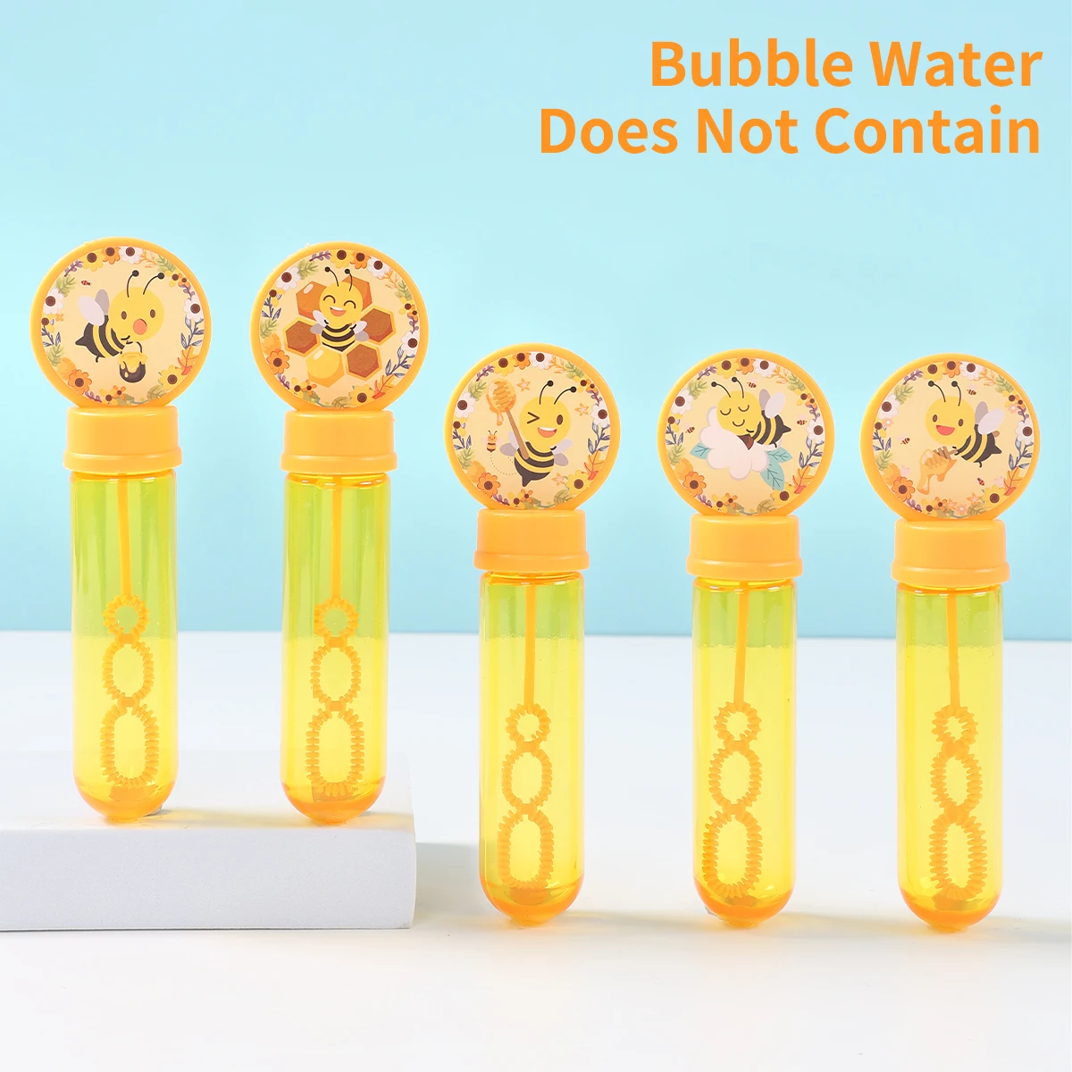 

10pcs Cartoon Bee Theme Bubble Tube Bee Pattern Bubble Blower Kids Birthday Party Favors Baby Shower Bee Birthday Decoration