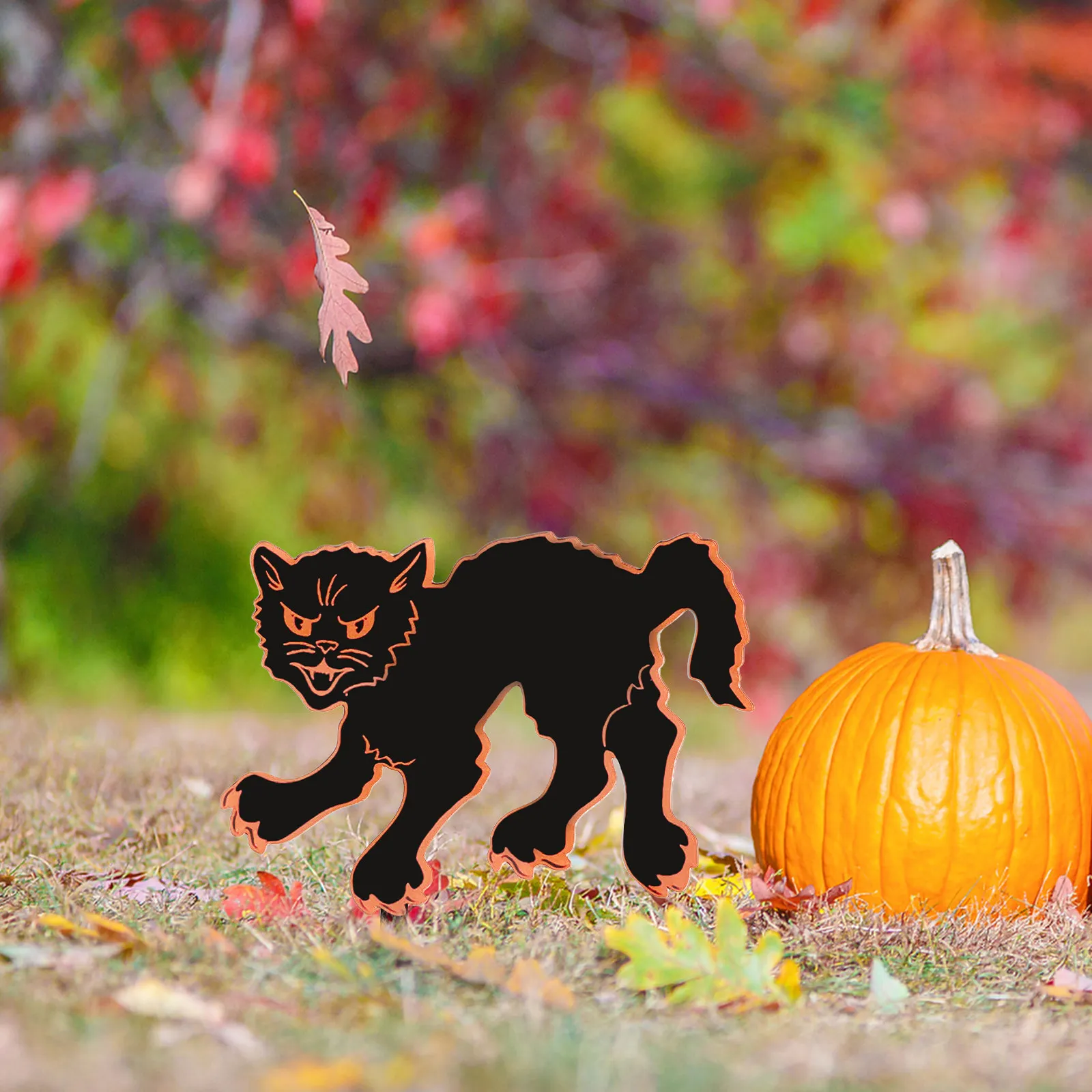 Halloween Garden Decor Festival Lawn Decorations Cat Ornaments Outdoor Porch Sign Yard Signs view 2