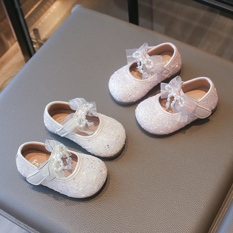 2026 New Summer Autumn Baby Girls First Walking Toddler Shoes Fashion Sequins Baby Girl Sandals For 0-6Y Kids Princess Shoes