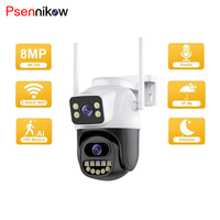 Wifi Outdoor Camera 4K 3MP Dual Lens 5X Digital Zoom AI Auto Tracking Remote Monitor PTZ CCTV Wireless Surveillance Camera ICSee
