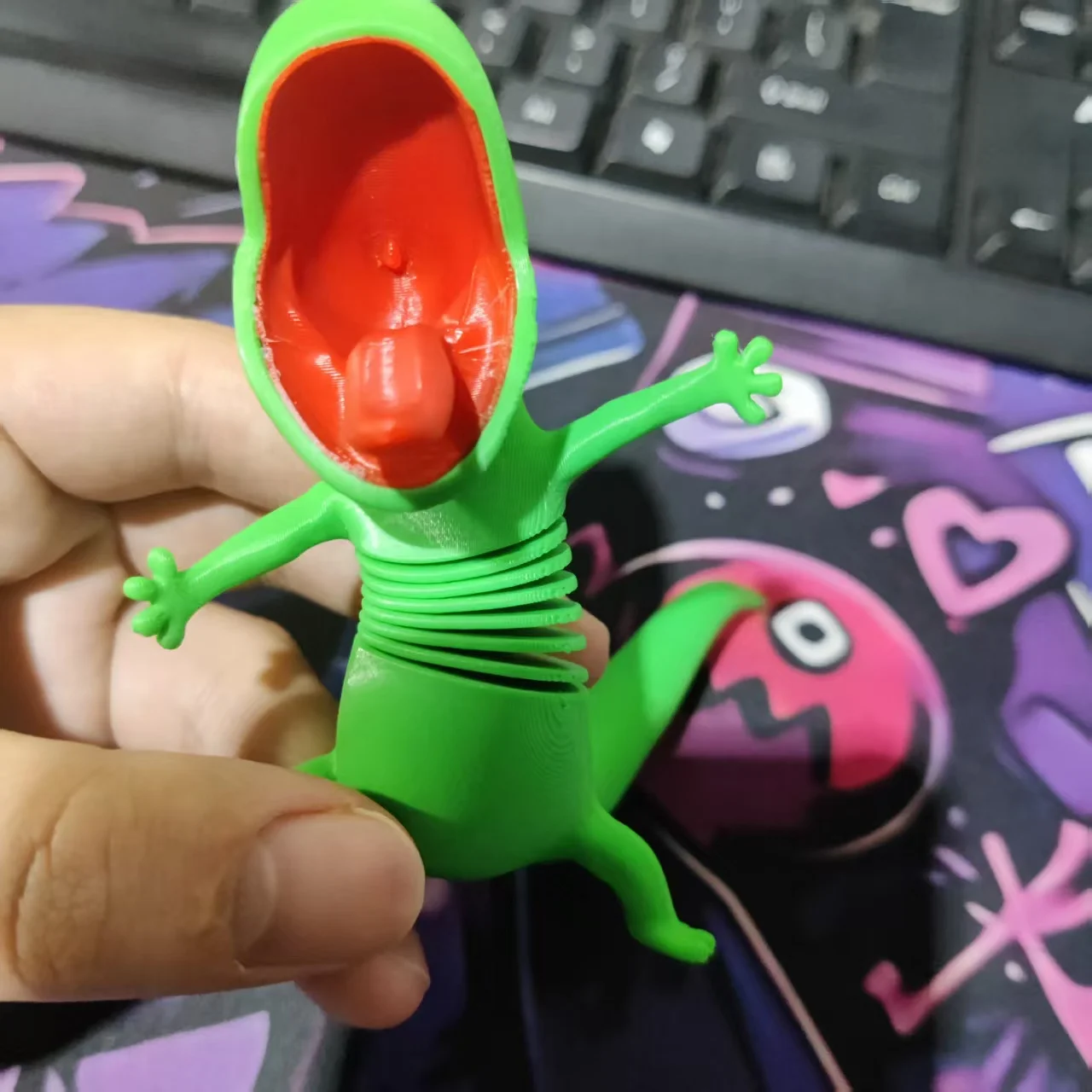 Big Size 10CM Cute Green Lizard 3D Printed Figure Anime Animal Ornaments Desktop Decor Gift Collectible Model for Reptile Lovers