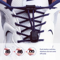 New Elastic Sneakers Laces Without Ties Lock Shoe Laces Adult Kids Tennis Round Shoelaces Rubber Bands for Shoes Accesories