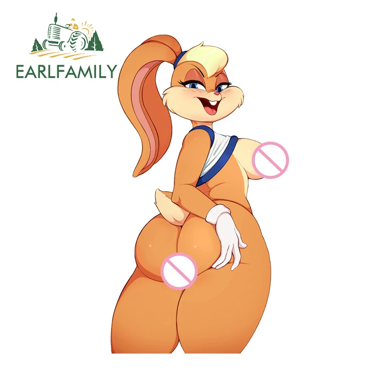 

EARLFAMILY 13cm x 6.8cm Senpai Beautiful Animal Car Sticker Waterproof Sunscreen Caravan Decal Vinyl Car Wrap Bumper Car Goods