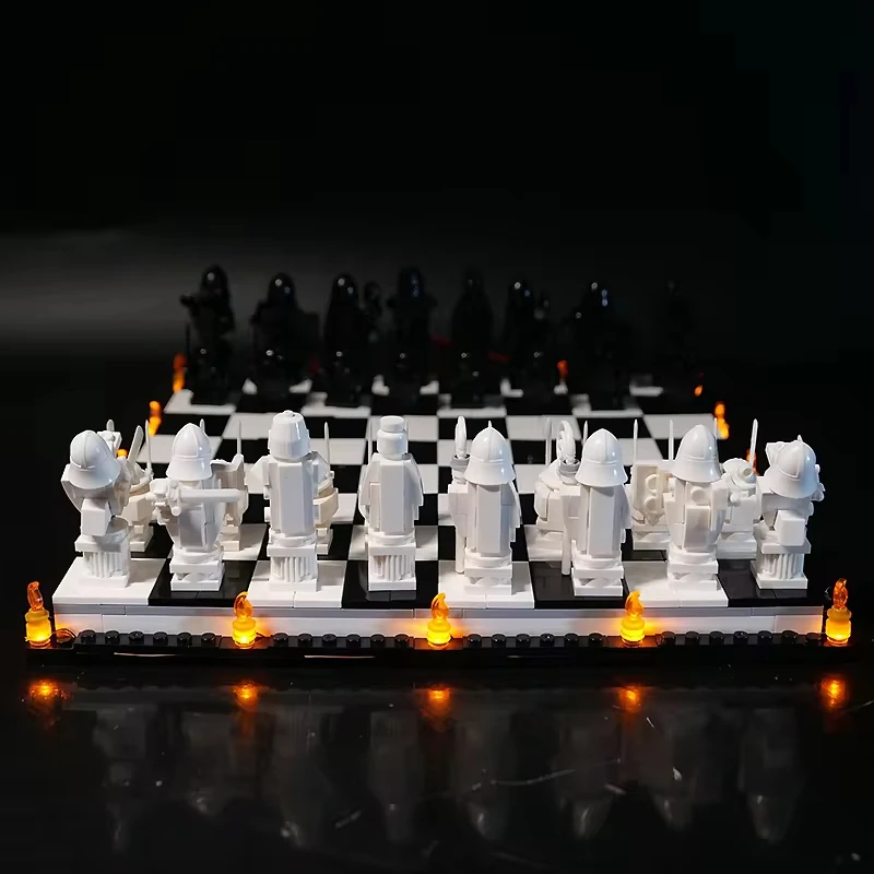 Zestaw oświetlenia LED RC DIY do zestawu klocków szachowych LEGO 76392 Wizard (tylko światło LED, bez modelu klocków)