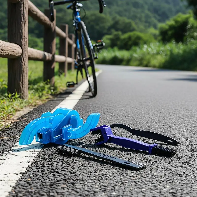 Fahrradketten-Reinigungsset 1/2/3/4-teilig Hocheffiziente Bürsten und Schaber für schnelle Fahrradkettenreinigung – Detail 6