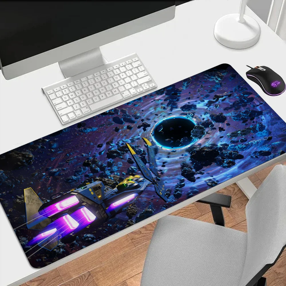 White Xxl Mouse Pad for Computer Mouse N-No-Mans-Sky Gamer Keyboard Gaming Accessories Desk Mat Mousepad Office Mats Large Mause