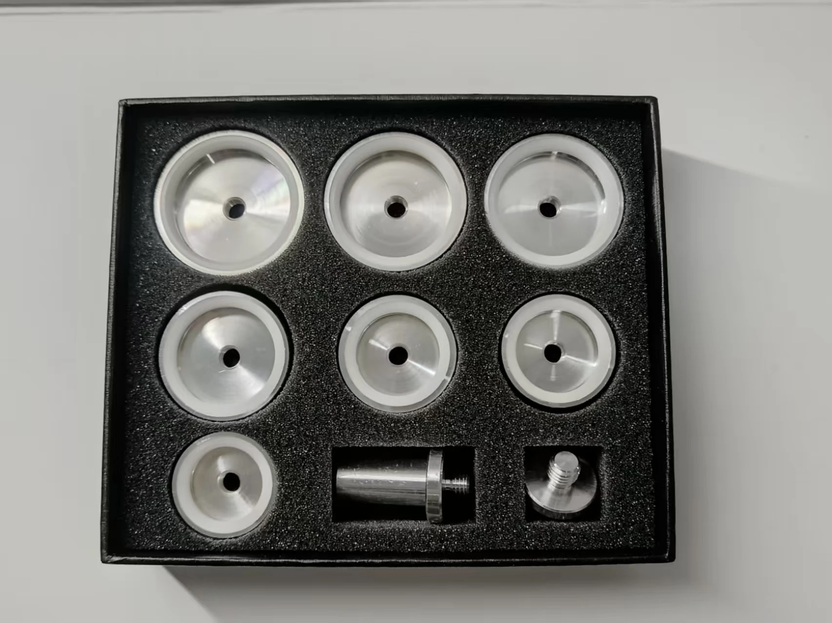 

W3587 Assortment of 40mm 38mm 36mm 34mm 31mm 30mm 27mm Outer Diameter Aluminum Die Set for Watch Case Back Closer Cover Presser