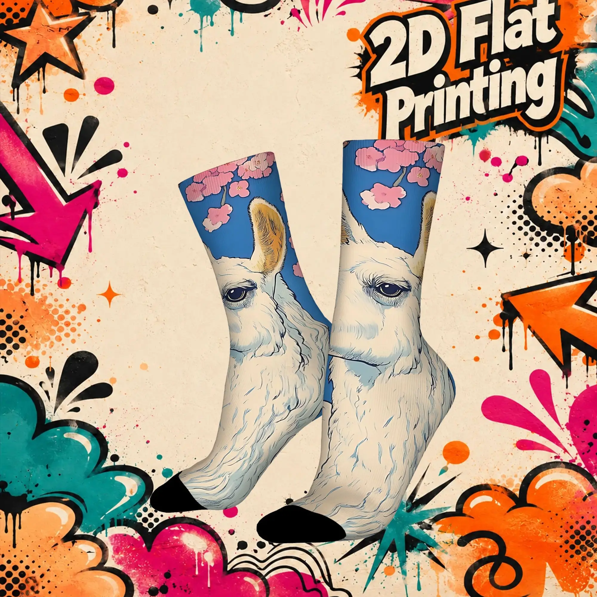 Edo Andean Fusion Print Funny Men's compression Socks Unisex items Crew Sock Cycling socks